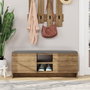 Hanah Home Zapatero Roble Oscuro 110cm Ancho x 43cm Alto x 37cm Profundo